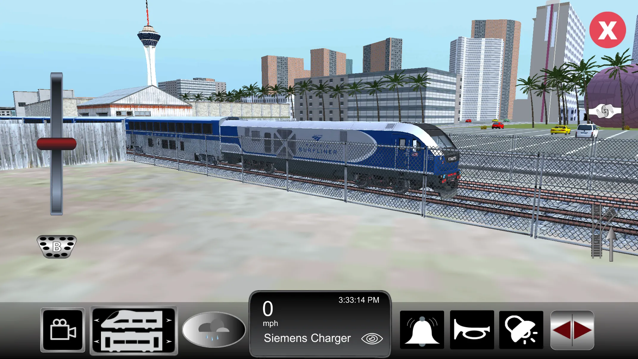 Train Sim: players can drive locomotives like the Siemens Charger in this free-to-play train simulator.